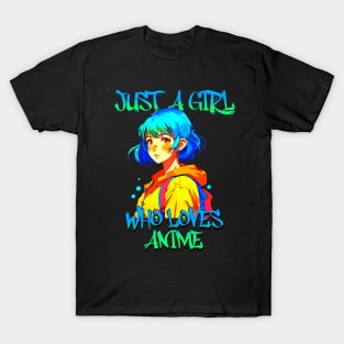 Just A Girl Who Loves Anime 7 Cute Anime Girl Anime Lover T-Shirt